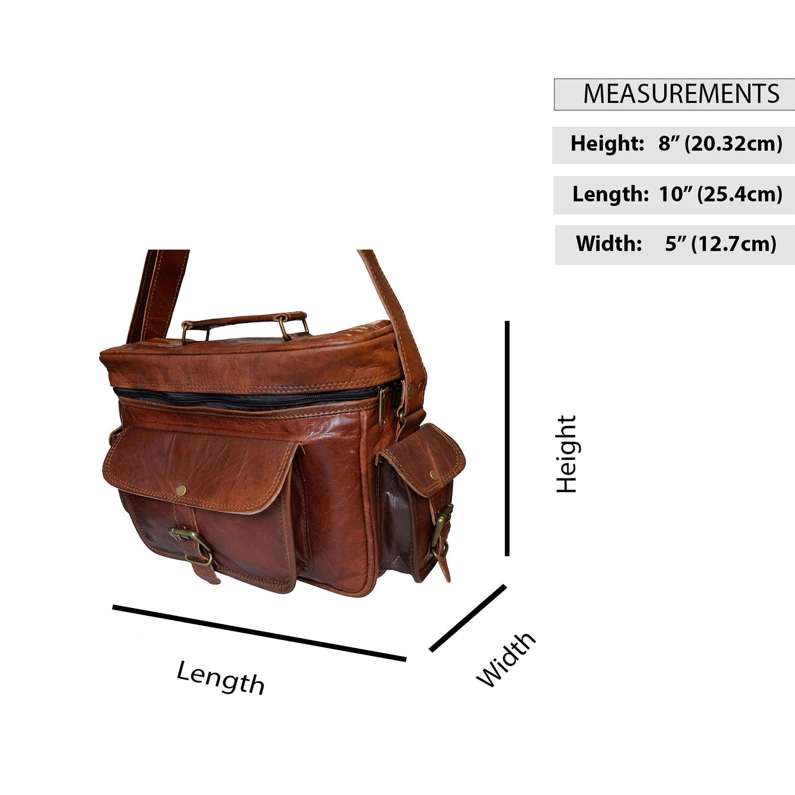 Men's Vintage Camera Messenger Bag Leather Travel Shoulder Bag for Photographer